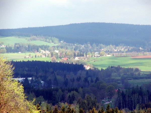 Pohled od Malínské skály na sever